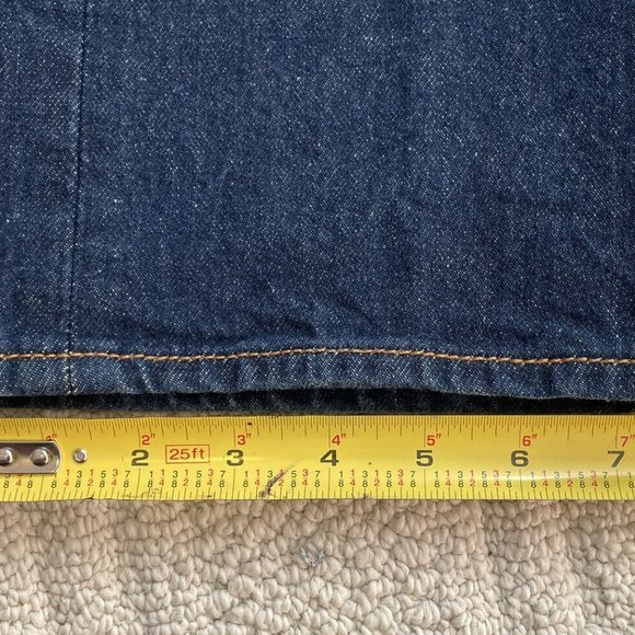 Levis 501 Men's Blue Jeans - Button Fly Straight Leg Denim - 34 X 36 Dark Wash - Picture 10 of 16